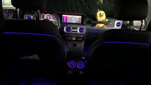 8/64 Colour Ambient light LED Vent For Mercedes Benz G-Class W464 W463 W463A G63 G550 G500 Turbine Shape Air Outlet Nozzle Refit