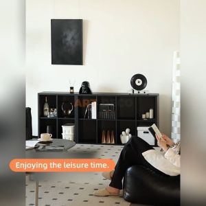 Rak Buku Black Book Cabinet Storage Cabinet Book Shelf Display Cabinet Almari Buku Bookcase Furniture Utility Shelf Office Cabinet