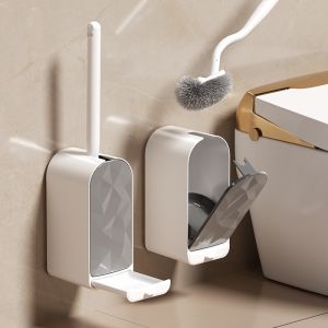 ชุดแปรงขัดห้องน้ำแบบติดผนังและแบบตั้งพื้น 2 แบบ 1 ชิ้น ผลิตจากพลาสติกใหม่ ไม่เลอะมือ ทำความสะอาดได้อย่างมีประสิทธิภาพ สำหรับห้องน้ำ ไม่มีมุมอับ สามารถระบายน้ำได้