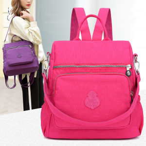 Xudewei Large Capacity Backpack Shoulder Bag Student Waterproof Lightweight Casual Rucksack Wear-resistant Backpack Travel