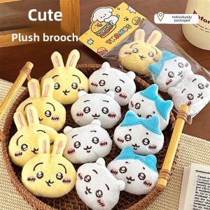 Cartoon Chiikawa Brooch Stuffed Doll Trinket Cute Gika Wow Girls Backpack Decorative Accessories