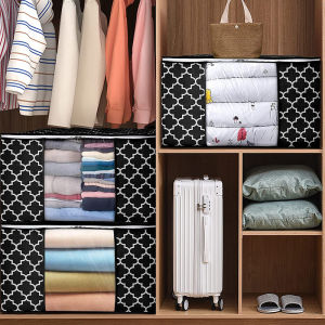 3pcs Quilt Storage Bags With Zipper Foldable Clothes Storage Organizer Dustproof Water Proof Large Capacity Home Closet Organize