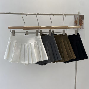 Pure Desire Sweet And Spicy Girl Pleated Mini Skirt Womens White Ultra-Short High Waist Spring New Style Commute Pattern