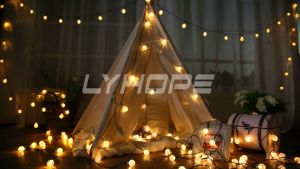 Solar Christmas Lights Outdoor Waterproof 20/30/50 LED Crystal Ball Outdoor Solar Powered Garden String Lights Garden Porch Solar Garden Lights Wedding Party Decoration (Warm/Multicolor) Led Bulb Solar Light Ball Mood Lights