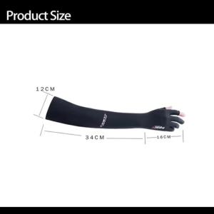 Sun Protection Sleeves Breathable UV Resistant Non Slip Outdoor Fishing Arm Covers Sweat Absorption Expose Two Finger Gloves