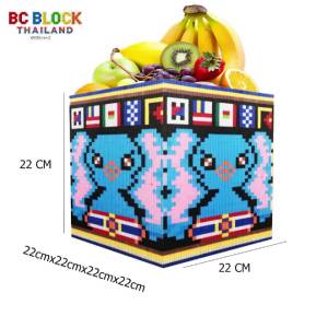 Home Decor กระเป๋าตัวต่อ ใช้งานได้จริง กระเป๋า Lego กระเป๋าจัดระเบียบ กล่องตัวต่อ กล่องเก็บของ กระเป๋า สะพาย Back Pack เครื่องสำอางค์ กล่อง แต่งหน้า ลายช้างไทย ช้างสีฟ้า ธงนานาชาติ Thailand Art Toy กระเป๋า โต๊ะ ตู้ ชั้นวางของ ประกอบมือ