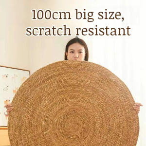 Large Cat Scratching Board Retro Design Wear-resistant Non-Debris Claw Sharpening Toy Rattan Cat Nest Sleeping Mat