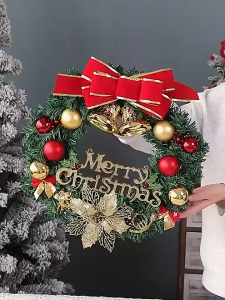 Christmas Wreath Door Decor 30cm Decoration Xmas windows wall decor