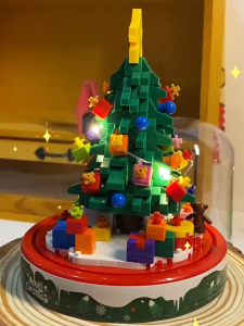Christmas Tree Snowman With Lights Christmas Gift Building Blocks Toys For Kids