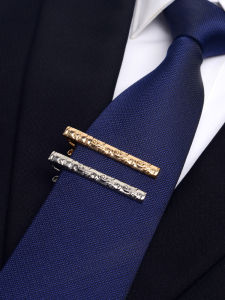 Romguest | Business Formal Tie Clip Auspicious Cloud Pattern Silver Gold