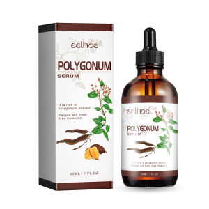 Eelhoe Organic Polygonum Serum Hair Darkening Serum Anti Hair Loss Moisturizing Volumizing Correcting White to Natural Ginger Black Shampoo Serum Black Hair Coverage Serum Polygonum Multiflorum Fast Effective Dye For Men Woman