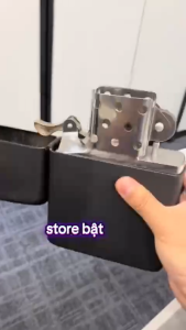 BẬT LỬA ZIPPO KHỔNG LỒ ĐEN NHÁM TRƠN (SIZE: 8CM X 115CM) NẶNG: 500GAM - (XÀI XĂNG)