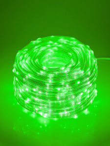 BEAUTY IN THE LIGHT | Green Flashing String LED Solar Light 24V