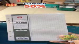 Hải Tiến Ruột Sổ Còng Kẻ Caro A5 200 trang Chống Lóa 8922