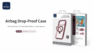 WIWU For iphone18 Pro Max/17 Pro Max Case with Magnetic Invisible Ring StandCompatible with Magsafe Design of Anti-Slip Texture Shockproof Drop Protective Case for 18 Pro