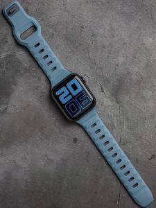 For Apple Watch 8 Ultra 49mm Strap Rubber Breathable Band 45mm 41mm 44mm 40mm Compatible with Apple Watch Series 8 7 6 5 4 3 SE2 for Women and Men(SOOAX)