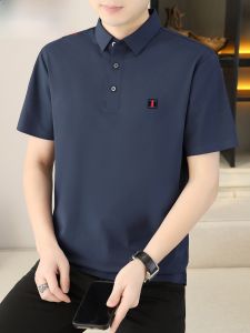 HENGYUANXIANG | Hengyuanxiang Mens Short Sleeve Polo Shirt Ice Silk Cool Feeling Quick Dry Casual Fashion Urban Style T-Shirt Summer New Arrival