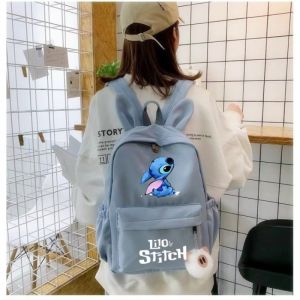 ZEEMIN Halloween Christmas Disney Lilo Stitch Backpack for Girls Boys Teenager Children Rucksack Casual School Bags Travel Rabbit Ears Backpacks Mochila