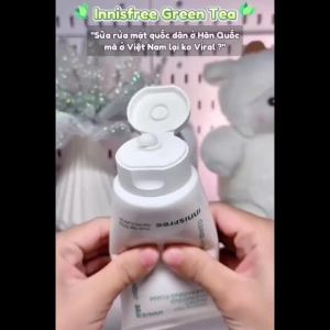 Sữa rửa mặt trà xanh Innisfree Green Tea Amino Hydrating Cleansing Foam OK202 sạch sâu ẩm mịn 150g