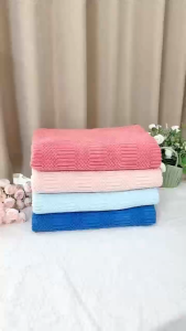 Luxury Bath Towel Set - 100% Cotton Highly Absorbent Quick Dry Plush Thick Towels for Adults Kids