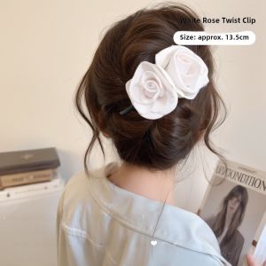 Elegant Rose Hair Clip Womens 2025 New High-End Feeling Twist Twist Hair Accessories Autumn Seasonal Fashion Hair Grips