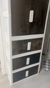 พร้อมส่งตู้เสื้อผ้าตู้เก็บของกล่องเก็บของตู้อเนกประสงค์เคลื่อนย้ายสะดวกมีล้อ ปลอดสารพตู้เสื้อผ้าเด็ก