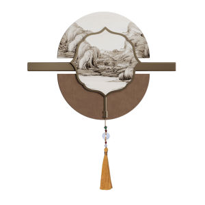 Modern Chinese Style Wall Decorative Light Art Iron Art Sculpture Irregular 3D Hanging Ornament for Restaurant Entrance Hotel Clubhouse