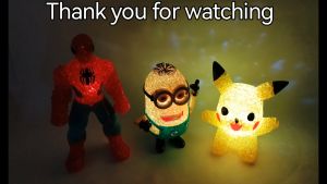 Spiderman Despicable Me Pikachu Toy Light Glowing Desktop Toy Kids Toy Decoration Cartoon Marvel Mainan Budak Mainan Hiasan