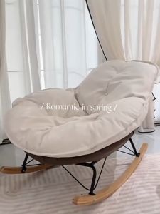 UU BAGBAG เก้าอี้โยก เรียบง่ายสบาย ๆ เพนกวินโยกเก้าอี้เลานจ์โซฟา Lazy ห้องนั่งเล่นบ้านพักผ่อนในร่มโยกเก้าอี้สบาย ๆ