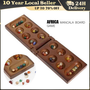 Mancala African Gem Chess Classic Strategy Puzzle Toys Party Game Folding Chess Board Children Educational Logical Thinking Toys