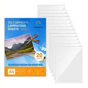 Holographic Sticker Paper 100% Clear Vinyl Self-Adhesive Waterproof Transparent Cold Laminating Sheet Film No Machine for Crafts