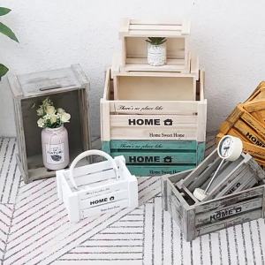 Vintage Wooden Storage Box Props