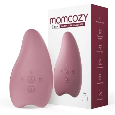 Momcozy nóng lên cho con bú Massager Pro 8 chế độ & 4 mức độ sưởi ấm lâu hơn & 100S Máy mát-xa ngực nóng lên nhanh chóng sạc nhanh làm giảm vú engorgement