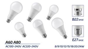 1/10PCS Energy Saving E27 B22 Bulb 20W 18W 24W Lamps A60 A80 AC220V 230V 110V LED Light for Home Derection Living Room Lighting