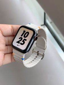 Silicone Sport Band Apple Watch S11 Generation Wavy Buckle Strap Compatible with iWatch Fitness Tracker Bracelet Accessory