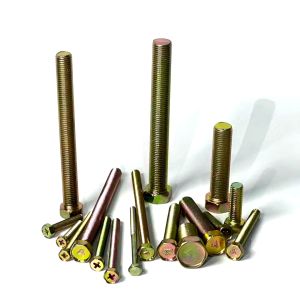 4mm (0.7P) BH Hex Bolt | Gold Plated Capscrew Ordinary | Tetanized Hexagonal Bolt