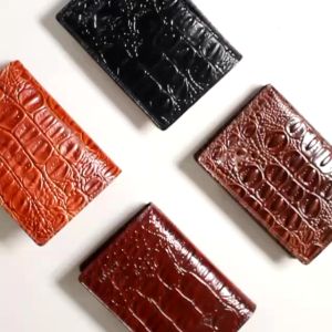 Dompet Kulit Motif Buaya Pria Cowok 3/4 Dompet Pendek Pria Laki laki Elegan Terbaru BRUDU Wallet Dari Kulit Sapi Premium