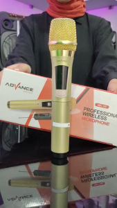 Advance Mic 103 Wireless Karaoke Microphone Suara Jernih - GOLD