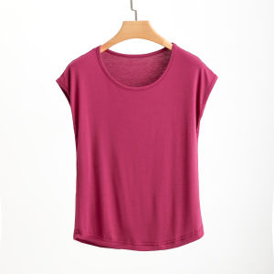 Modal Sleeveless round Neck T-Shirt Summer Thin Casual Loose plus Size Slimming Top Womens Premium Quality Loose Fit Basic Shirt