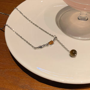 Retro Splicing Necklace for Women Luxury Minimalist Design Versatile High-End Clavicle Chain Accessory Jend Korean Style Jewelry