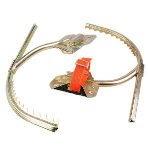 Winnereco Electrician Wooden Pole Foot Buckle with Safety Harness Electric Utility Pole Climbing Set Adjustable Shoe Strap for Picking Fruit Coconut Work