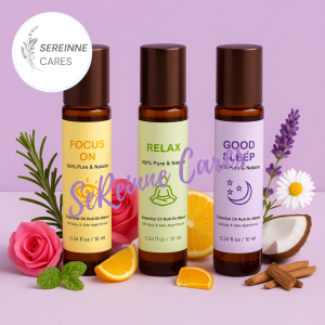Roll-On Aromatherapy 10ML | Minyak Aura Terapi - Minyak Urut Aromaterapy Untuk Fokus Belajar Tidur Nyenyak dan Tenangkan Emosi