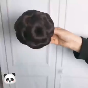 【COD/Spot Goods】12CM Korean Style 5 Colors Women Flower Bag with Clip Natural Curly Bun Wig Extension Pad Accessories 【Local Stock】Korean Natural Bun Flowers Gripper Hairpin Wig Ladies Bride Chignon Hairpiece Accessories Black Glueless Synthetic Hair