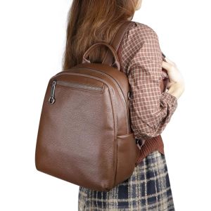 Smart King Genuine Leather Womens Backpacks Large Capacity Travel Backpack Fashion Casual Shoulder Bag 2669