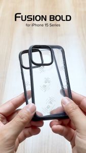 Ringke Fusion Bold Matte Black Magnetic & Black iPhone 15/15 Plus/15 Pro/15 Pro Max Clear Anti-yellowing Case Non-slip Grip Casing Drop Protection Perfect Fit Cover