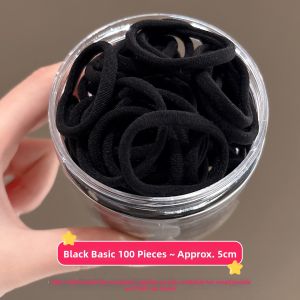 NING ZHOU | Black No-Damage Hair Elastic Ties