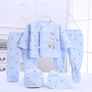 Gift Set Babyชุดเซ็ทเสื้อผ้า่เด็กอ่อน 5 ชิ้น ของขวัญเด็กแรกเกิด(เหมาะสำหรับ แรกเกิด-3 เดือน.)