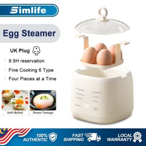SIMLIFE Electric Egg Boiler Egg Cooker 8 Egg Boiler Capacity Automatic Quickly Cooked Multifunctional Egg Steamer煮蛋器