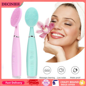 DECINIEE Electric Deep Facial Cleaning Massage Brush Sonic Face Washing IPX6 Waterproof Silicone Face Cleanser Skin Care tools