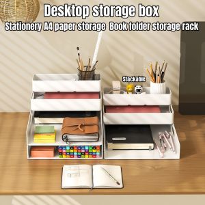 【SG Stock】A4 Stackable Document Stationeries Tray Table Organiser
